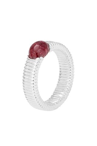 Bague - Argent et rubis