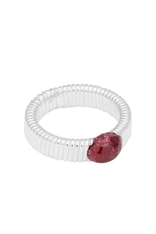 Bague - Argent et rubis