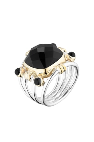 Bague - Argent et onyx