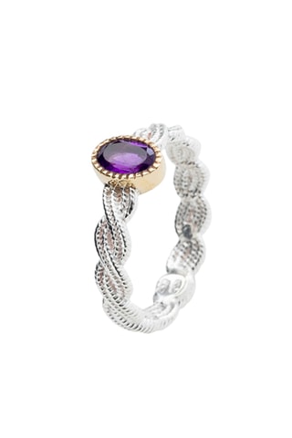 Bague - Argent et améthyste