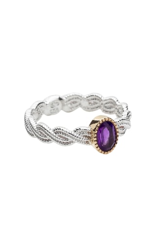 Bague - Argent et améthyste