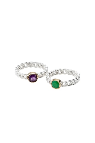 Bague - Argent et chrysoprase