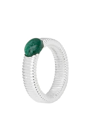 Bague - Argent et aventurine