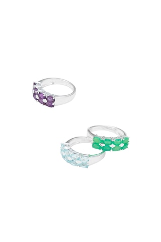 Bague - Argent et améthystes