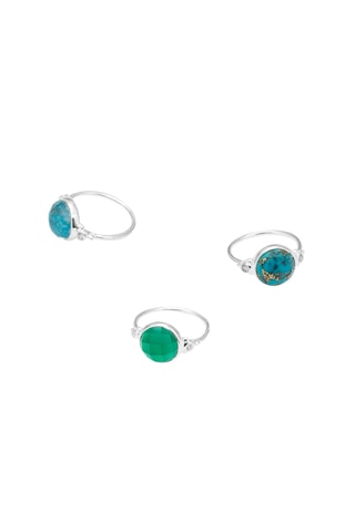 Bague - Argent et apatite