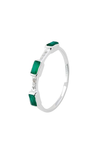 Bague - Argent et onyx