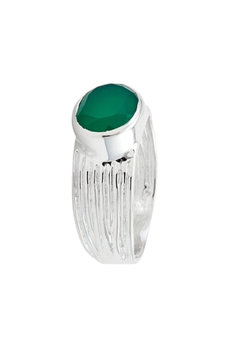 Bague - Argent et onyx