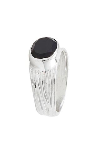 Bague - Argent et onyx