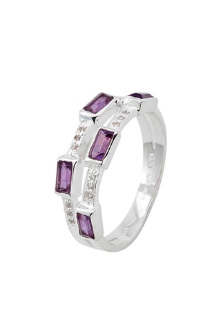 Bague - Argent et améthystes