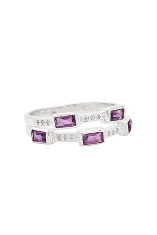 Bague - Argent et améthystes