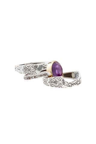 Bague 3-en-1 - Argent et améthyste