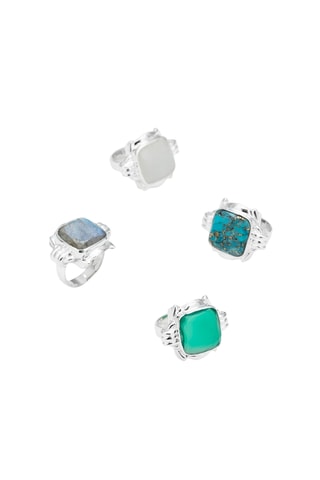 Bague - Argent et pierre de lune