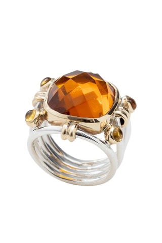 Bague - Argent et citrines