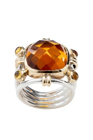 Bague - Argent et citrines