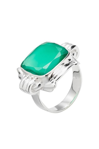 Bague - Argent et onyx