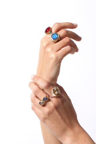 Bague - Argent et onyx