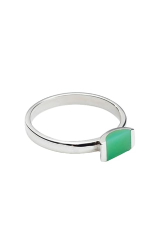 Bague - Argent et calcédoine