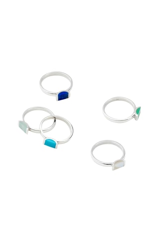 Bague - Argent et calcédoine
