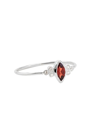 Bague - Argent et grenat