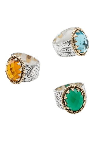 Bague - Argent et topaze