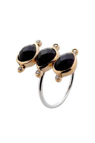 Bague - Argent et onyx