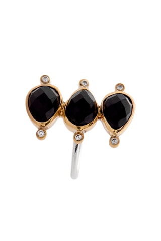 Bague - Argent et onyx