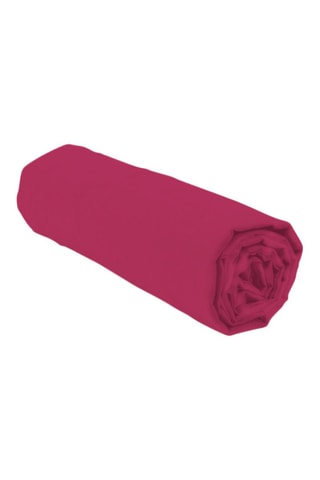 Drap-housse en coton 57 fils/cm² - Fuchsia
