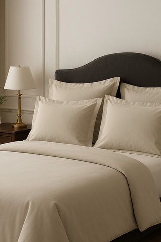 2 Perkalkatoenen Kussenslopen 80 Draad/cm² La Beguine - Beige