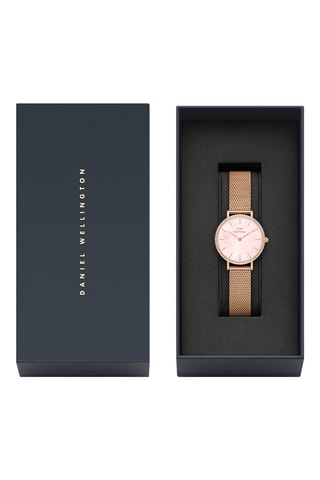Montre à quartz en acier inoxydable et nacre Petite 28 - Doré rose et rose