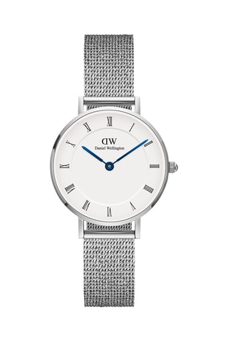 Montre à quartz en acier inoxydable Petite Roman - Argenté