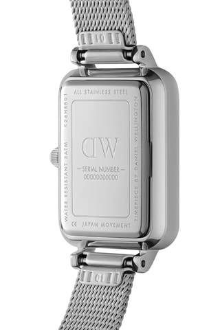 Montre à quartz en acier inoxydable Quadro Roman - Argenté