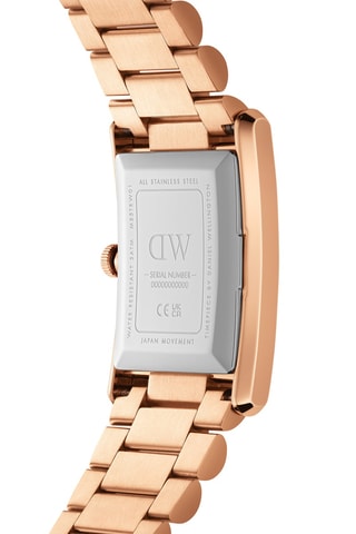 Montre à quartz en acier inoxydable Bound - Doré rose et blanc