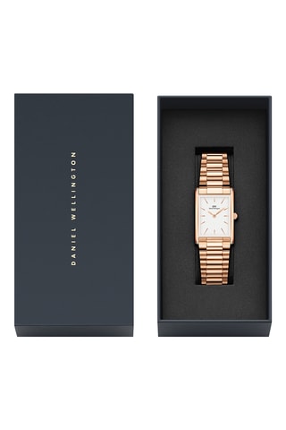 Montre à quartz en acier inoxydable Bound - Doré rose et blanc
