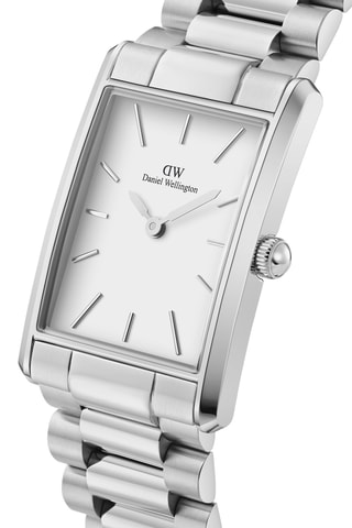 Montre à quartz en acier inoxydable Bound - Argenté et blanc