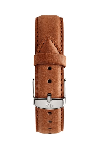 Montre à quartz en cuir Classic 36 Durham - Marron et argenté