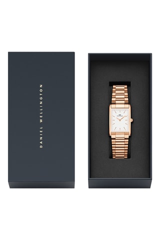Montre à quartz en acier inoxydable Bound - Doré rose et blanc