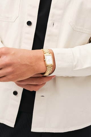 Montre à quartz en acier inoxydable Bound - Doré et blanc