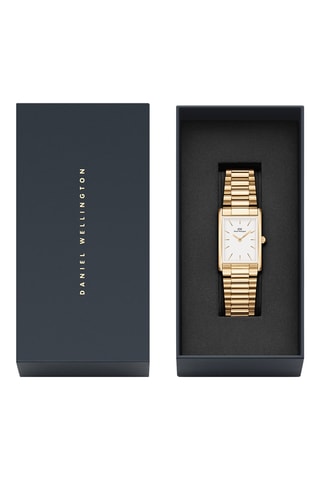 Montre à quartz en acier inoxydable Bound - Doré et blanc
