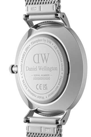 Montre à quartz en acier inoxydable Classic Multi-Eye 40 - Argenté et noir