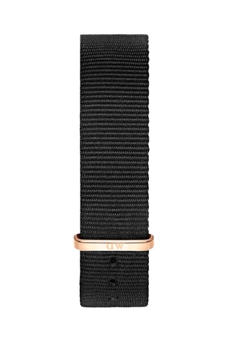 Montre à quartz en polyester Classic 36 Cornwall - Noir et doré rose