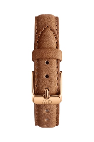 Montre à quartz en cuir Petite 32 Durham - Marron et doré rose