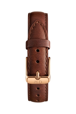 Montre à quartz en cuir Petite 32 St Mawes - Marron et doré rose