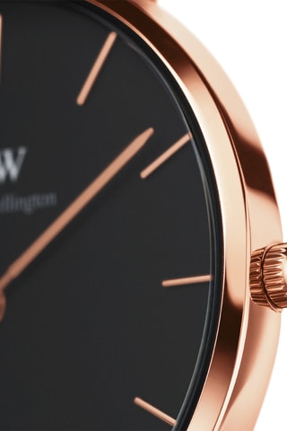 Montre à quartz en cuir Petite 32 St Mawes - Marron et doré rose
