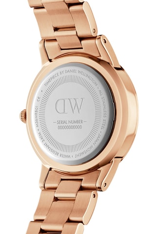 Montre à quartz en acier inoxydable Iconic Link 28 - Doré rose
