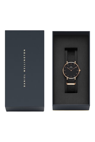 Montre à quartz en polyester Petite 28 Cornwall - Noir et doré rose