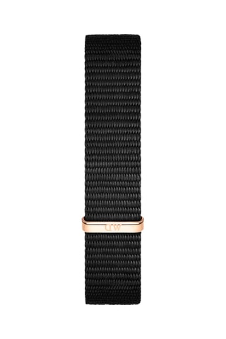 Montre à quartz en polyester Petite 36 Cornwall - Noir et doré rose