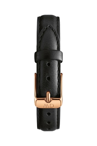 Montre à quartz en cuir Petite 36 Sheffield - Noir et doré rose