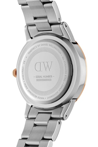 Montre à quartz en acier inoxydable Iconic Link Lumine - Argenté et doré rose