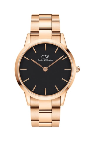 Montre en acier Iconic Link 40 mm - Doré rose et noir