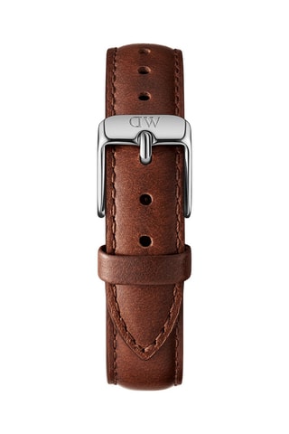 Montre à quartz en cuir Petite St Mawes - Marron et argenté